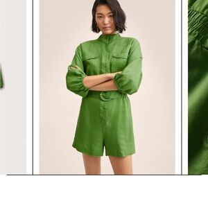 Mango 100% linen romper